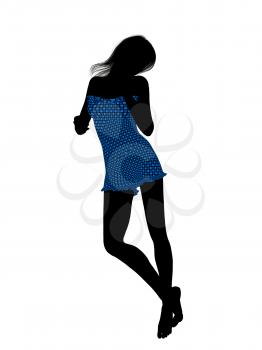 Royalty Free Clipart Image of a Woman in a Bathing Suit