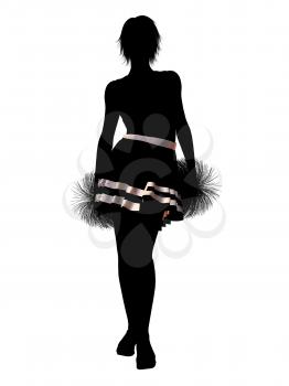 Royalty Free Clipart Image of a Cheerleader