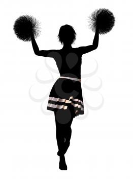 Royalty Free Clipart Image of a Cheerleader