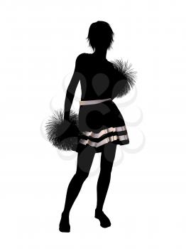 Royalty Free Clipart Image of a Cheerleader