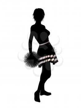 Royalty Free Clipart Image of a Cheerleader