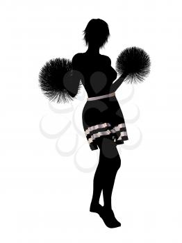 Royalty Free Clipart Image of a Cheerleader