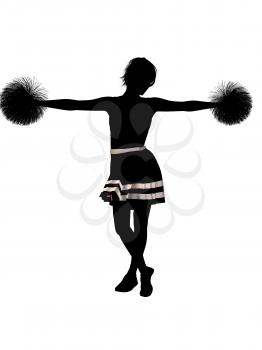 Royalty Free Clipart Image of a Cheerleader