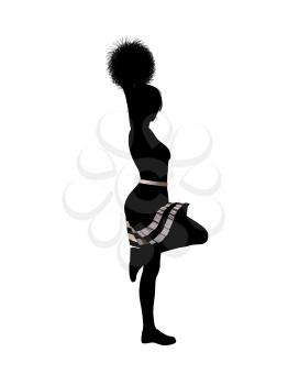 Royalty Free Clipart Image of a Cheerleader