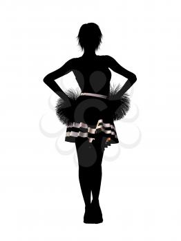 Royalty Free Clipart Image of a Cheerleader