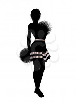 Royalty Free Clipart Image of a Cheerleader