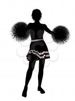 Royalty Free Clipart Image of a Cheerleader