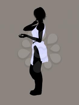 Royalty Free Clipart Image of a Casually Dressed Woman