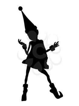 Royalty Free Clipart Image of a Christmas Elf