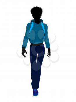 Royalty Free Clipart Image of a Hiker