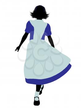 Royalty Free Clipart Image of Alice in Wonderland