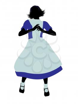 Royalty Free Clipart Image of Alice in Wonderland