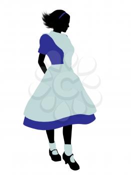 Royalty Free Clipart Image of Alice in Wonderland