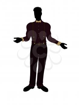 Royalty Free Clipart Image of a Man in Trendy Clothes