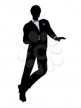 Royalty Free Clipart Image of a Man in a Tux