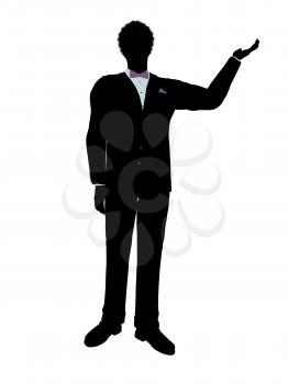 Royalty Free Clipart Image of a Man in a Tux