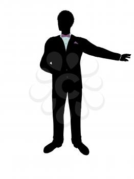 Royalty Free Clipart Image of a Man in a Tux