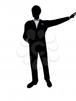 Royalty Free Clipart Image of a Man in a Tux