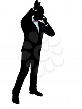 Royalty Free Clipart Image of a Man in a Tux