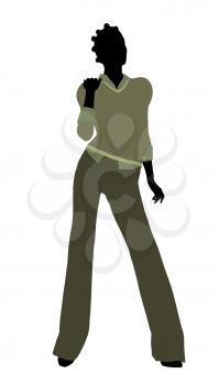 Royalty Free Clipart Image of a Female Silhouette