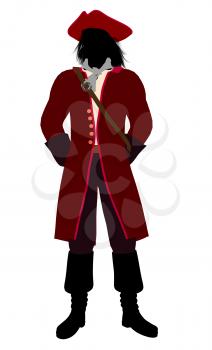 Royalty Free Clipart Image of a Pirate With a Hook Hand