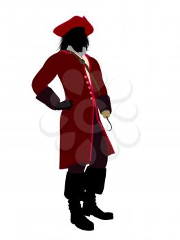 Royalty Free Clipart Image of a Pirate With a Hook Hand