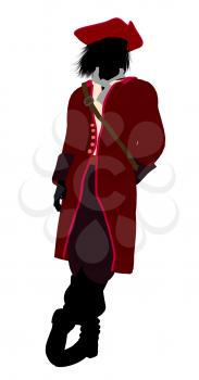 Royalty Free Clipart Image of a Pirate With a Hook Hand