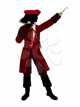 Royalty Free Clipart Image of a Pirate With a Hook Hand