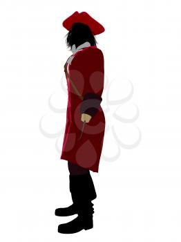 Royalty Free Clipart Image of a Pirate With a Hook Hand