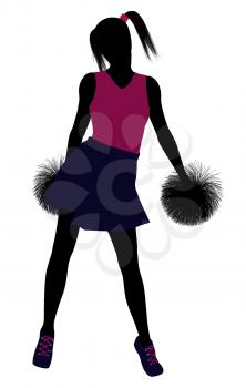 Royalty Free Clipart Image of a Cheerleader