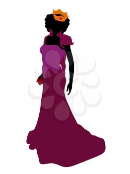 Royalty Free Clipart Image of an Evil Queen With an Apple