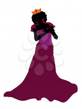 Royalty Free Clipart Image of an Evil Queen With an Apple