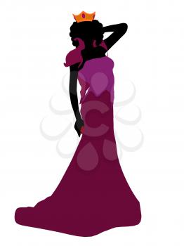 Royalty Free Clipart Image of an Evil Queen With an Apple