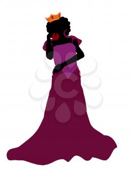 Royalty Free Clipart Image of an Evil Queen With an Apple