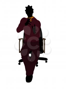 Royalty Free Clipart Image of a Woman in a Chair