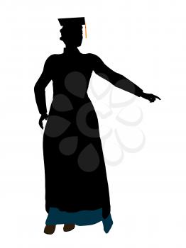 Royalty Free Clipart Image of a Female Graduate