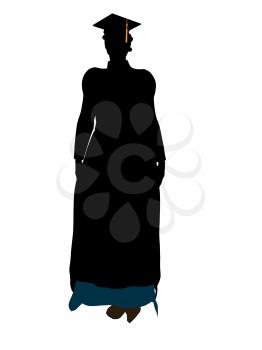 Royalty Free Clipart Image of a Female Graduate