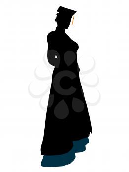 Royalty Free Clipart Image of a Female Graduate