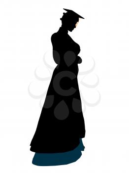 Royalty Free Clipart Image of a Female Graduate