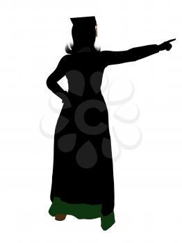 Royalty Free Clipart Image of a Female Graduate