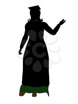 Royalty Free Clipart Image of a Female Graduate