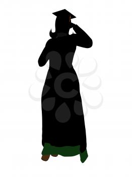 Royalty Free Clipart Image of a Female Graduate