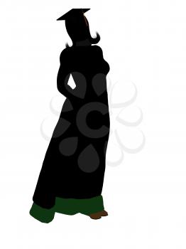 Royalty Free Clipart Image of a Female Graduate