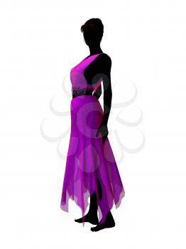 Royalty Free Clipart Image of a Female Genie