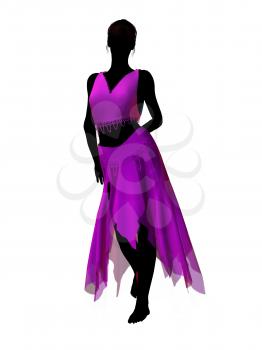 Royalty Free Clipart Image of a Female Genie