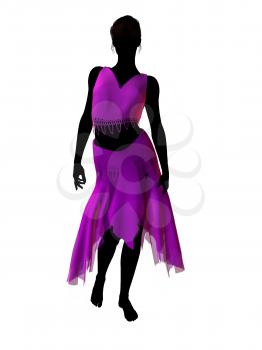 Royalty Free Clipart Image of a Female Genie