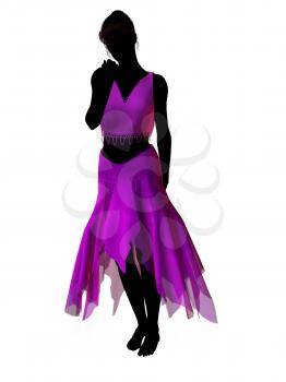 Royalty Free Clipart Image of a Female Genie