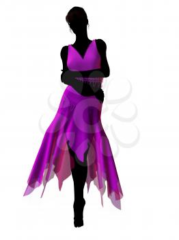 Royalty Free Clipart Image of a Female Genie