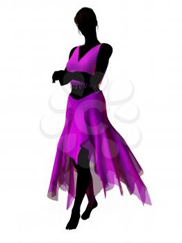 Royalty Free Clipart Image of a Female Genie