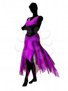 Royalty Free Clipart Image of a Female Genie